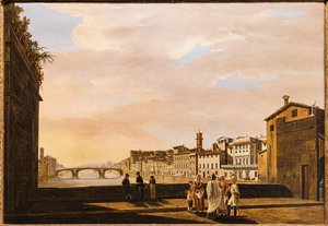 Vista da Ponte Vecchio de Giuseppe Gherardi