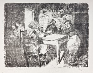 Na mesa, c.1907 (litho)