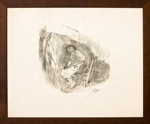 A ordenha (litografia) de Giuseppe Graziosi