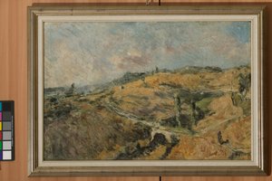 Tuscan Landscape - Le Caldire (óleo sobre painel)