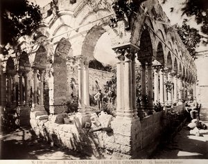 Claustro da Igreja de San Giovanni degli Eremiti em Palermo de Giuseppe Incorpora