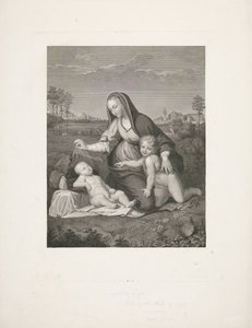 Maria com Criança e o jovem João Baptista numa paisagem
Madonna del Velo de Giuseppe Longhi