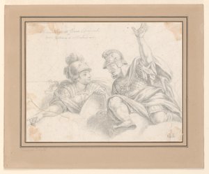 Dois soldados romanos em conversa de Giuseppe Longhi