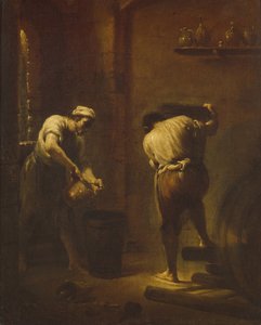 Cena na Adega, ca 1710-1715. de Giuseppe Maria Crespi