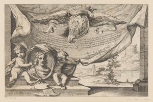 Hino ao artista Guercino
Desenhos paisagísticos por Guercino (título da série) de Giuseppe Maria Roli