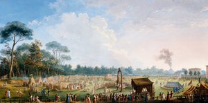 Celebração no Cascine em honra de Fernando III, Jogos no prado do Grande Carvalho