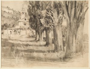 Paisagem com uma Igreja (lápis sobre papel)