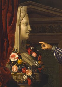 O velho apontando o Herm de Maria Luigia para sua neta, de Giuseppe Molteni, Circa 1830, óleo sobre tela de Giuseppe Molteni