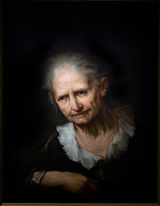 Mulher idosa em oração de Giuseppe Nogari