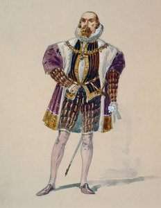 Traje para Alvise no Acto III de La Gioconda de Amilcare Ponchielli, esboço de Giuseppe Palanti (1881-1946)