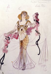 Traje de Mata Hari desenhado por Giuseppe Palanti (1881-1946) em 1912 para o baile “”Baco (Baco) e Gambrinus””. Museu do Teatro Scala em Milão.