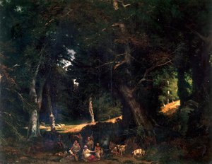 Floresta, pintada por Giuseppe Palizzi
