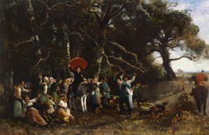 Sermão interrompido, por Giuseppe Palizzi (1812-1888), óleo sobre tela