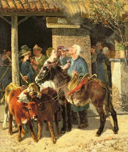 O mercador de bezerros de Giuseppe Palizzi