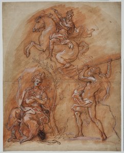 Alegoria com um monumento equestre, Minerva e Netuno