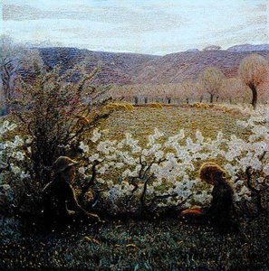 Campo em Bloom (óleo sobre tela)