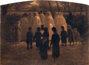 A criança morta (Il morticino) par Pellizza da Volpedo, Giuseppe (1868-1907). Pastel sobre papelão, tamanho : 71x98 de Giuseppe Pellizza da Volpedo