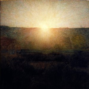 The Rising Sun Painting de Giuseppe Pellizza da Volpedo (1868-1907) 1904 Dim. 155x155 cm Rome Galleria d