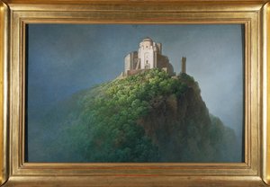 Abadia de São Miguel na entrada do Val di Susa, de Giuseppe Pietro Bagetti, pintura
