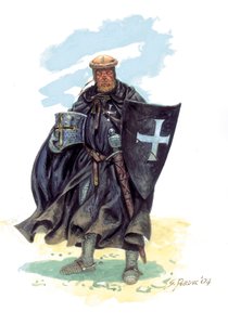 Um soldado da Ordem de São João de Jerusalém (Hospitalários) - Cavaleiros Hospitalários (Cavaleiros de São João) - de Giuseppe Rava