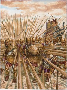 Grécia Antiga: a falange epirotica de Pirro I (378-272 a.C.) - Grécia Antiga: falange de Pirro de Épiro - Ilustração de Giuseppe Rava de Giuseppe Rava