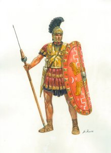 Roma Antiga: um soldado da Guarda Pretoriana - Guarda Pretoriana - Ilustração de Giuseppe Rava de Giuseppe Rava