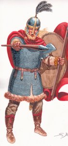 Líder bárbaro (visigodo, gótico ou vândalo) de Giuseppe Rava