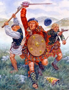 Última rebelião jacobita: o ataque dos Highlanders na Batalha de Culloden em 1746 de Giuseppe Rava