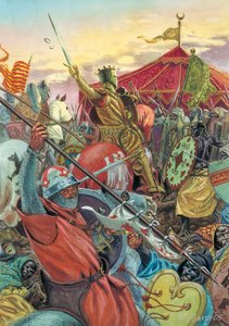 Reconquete de Espanha: Batalha das Navas de Tolosa, em 16/07/1212, entre os cristãos e o exército dos mouros - reconquista: Batalha de Las Navas de Tolosa (Batalha de Al-Uqab), em 16 de julho de 1212, entre as forças do rei Afonso VIII de Castela, unidas a de Giuseppe Rava
