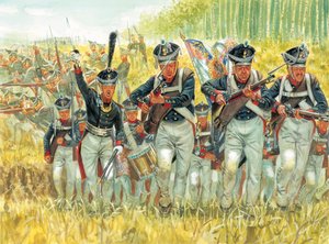 Campanha russa: Infantaria de linha russa contra o exército de Napoleão I (1769-1821) em 1812 - Invasão francesa da Rússia: infantaria imperial russa contra o grande exército de Napoleão I de Giuseppe Rava