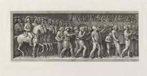 A entrada dos franceses em Milão, 15 de maio de 1796 de Giuseppe Rosaspina, after Andrea Appiani