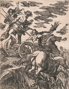 Rapto de Perséfone com Plutão a cavalo à direita, 1590-1607.