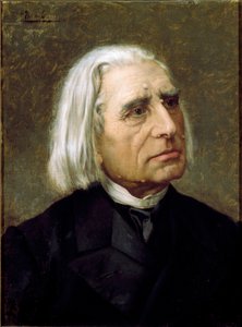 Retrato do compositor e pianista húngaro Franz Liszt (1811-1886) idade Pintura de Giuseppe Tivoli (1854-1925) Bolonha, Civico Museo Bibliografico Musicale de Giuseppe Tivoli