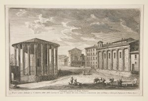 Ruínas perto da Ponte Palatino (Ruínas perto da Ponte Palatine) de Giuseppe Vasi