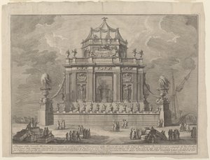 A preparação de Theriac em Veneza, para o Festival "Chinea" de Giuseppe Vasi after Giuseppe Palazzi