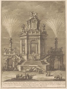A Prima Macchina para a Chinea de 1776: um palácio de prazer de Giuseppe Vasi, after Giuseppe Palazzi