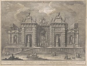 A Seconda Macchina para a Chinea de 1774: uma vila com monumentos antigos e um jogo de "Giostra"