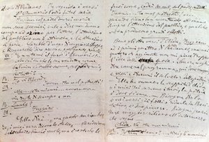 Carta manuscrita de Giuseppe Verdi a Antonio Ghislanzoni, autor de Aida librettos