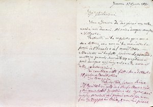 Carta manuscrita de Giuseppe Verdi a Antonio Ghislanzoni, autor de Aida librettos de Giuseppe Verdi