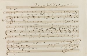 Citação musical de La forza del destino, St Agata, 28 de maio de 1869, 1869.
