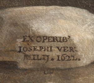 Assinatura do Artista, Natividade, detalhe, 1622