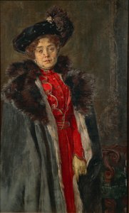 Retrato de Mulher de Giuseppe Vizzotto Alberti, óleo sobre tela de Giuseppe Vizzotto Alberti