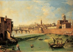 Vista do Arno e da Ponte Alla Carraia