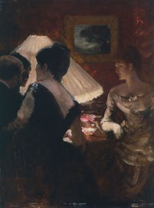Ao redor do abajur de Giuseppe or Joseph de Nittis