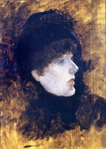 Retrato de Henriette Rosine Bernard dite Sarah Bernhardt (1844-1923) - por De Nittis de Giuseppe or Joseph de Nittis