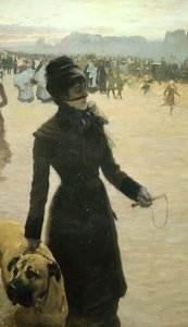 Regresso do Bois de Boulogne, Senhora com um Cão