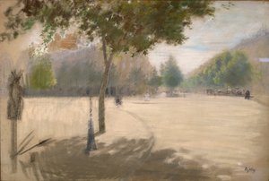 Quadrado ensolarado (óleo sobre tela) de Giuseppe or Joseph de Nittis