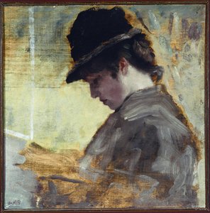 A Menina Inglesa (óleo sobre tela de Giuseppe or Joseph de Nittis