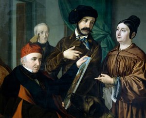 No atelier do pintor Giustiniano degli Avancini (1807-1843) de Giustiniano Degli Avancini