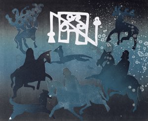 Cena de Caça Pictish I, 1995 (monótipo) de Gloria Wallington